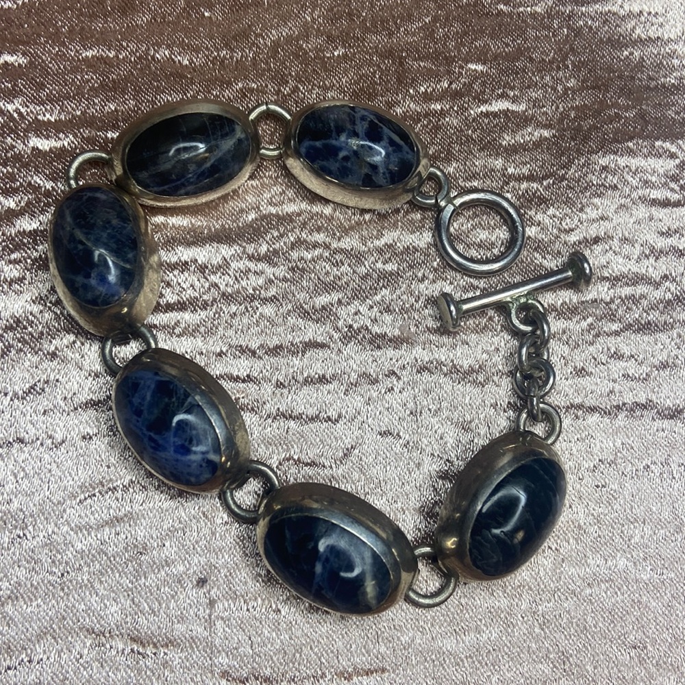 925 Natural stone Lapis bracelet